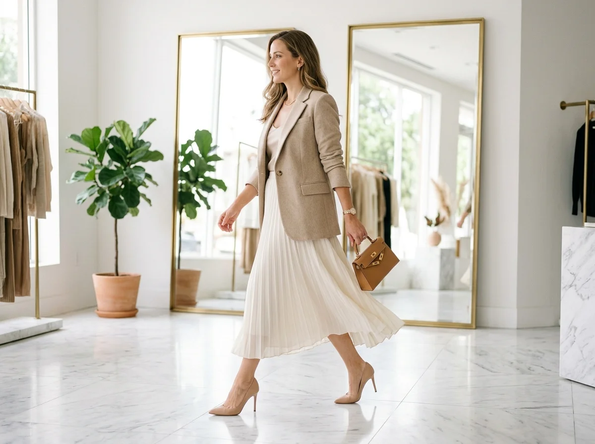 Pleated Skirt Balance