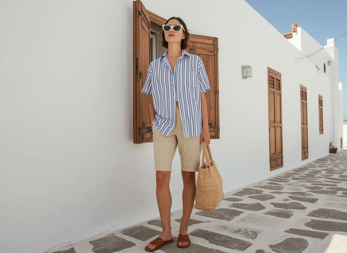 Striped Button-Up