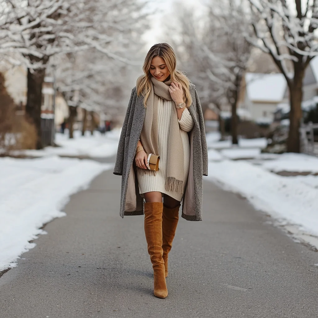 2. Cozy Sweater Dress