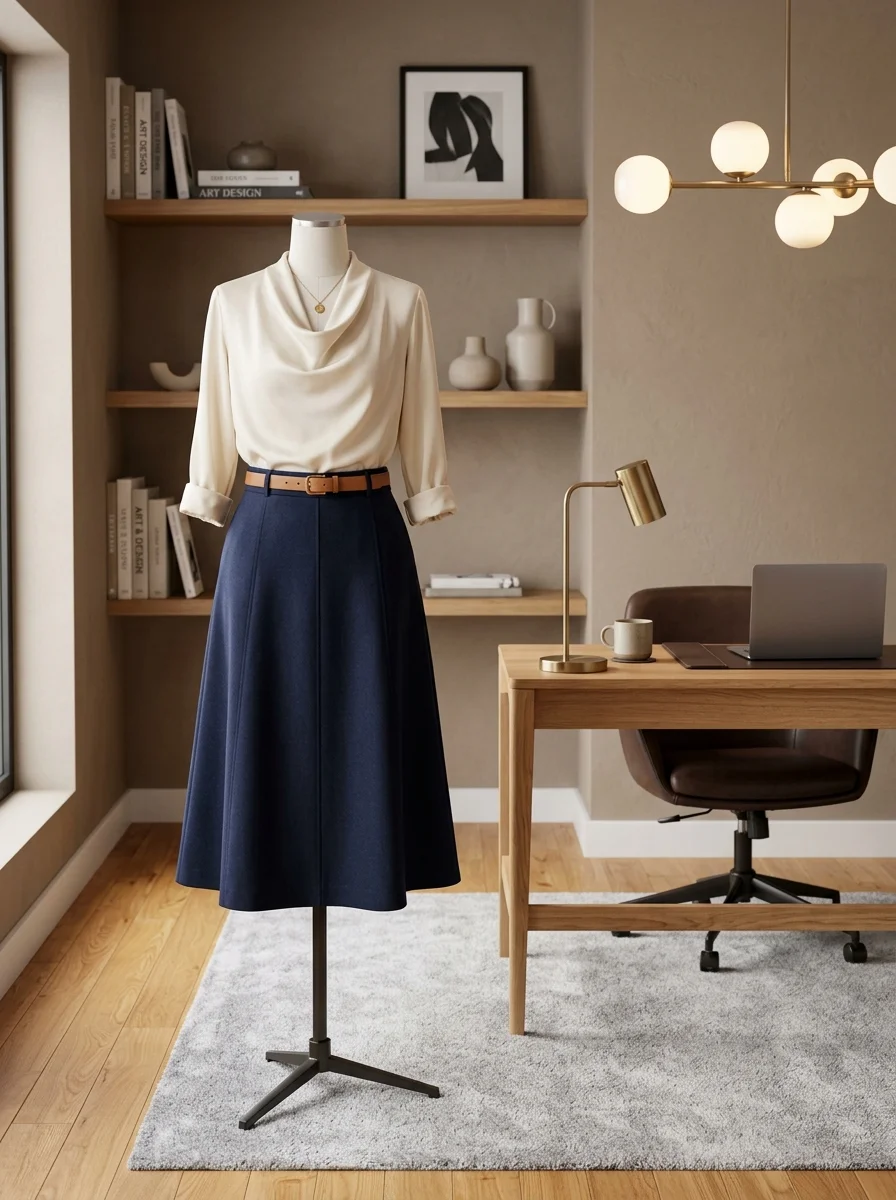 Belted Skirt Outfit