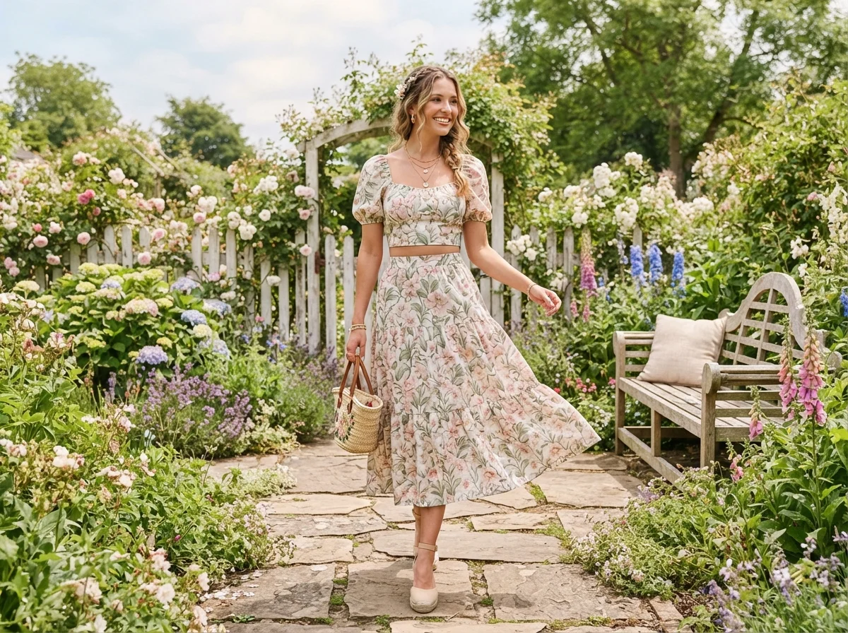 Floral Skirt Set