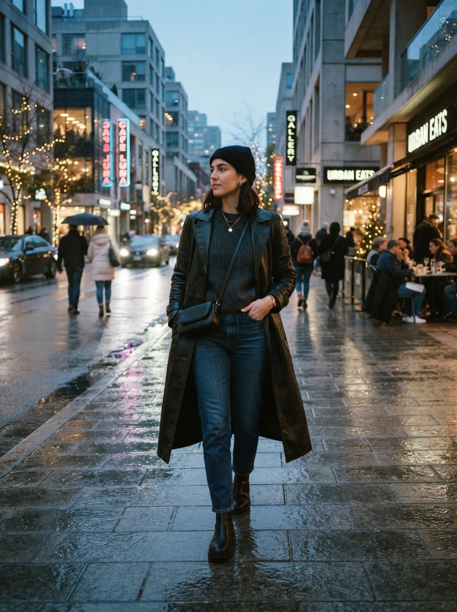 Leather Coat Edge