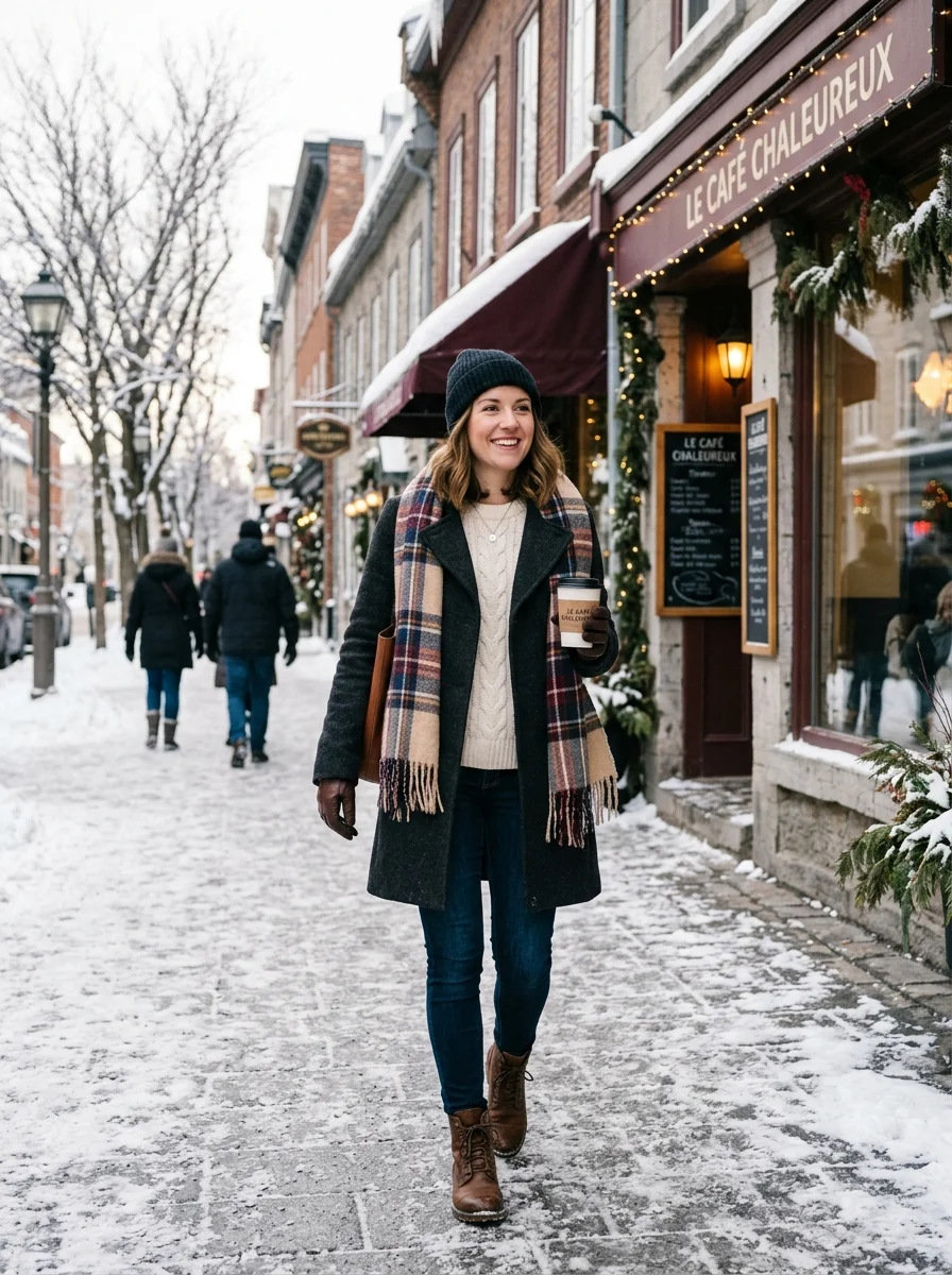 Plaid Scarf Accent