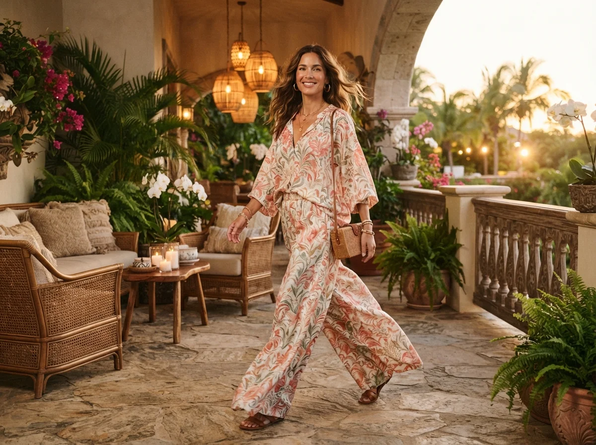 Printed Palazzo Set