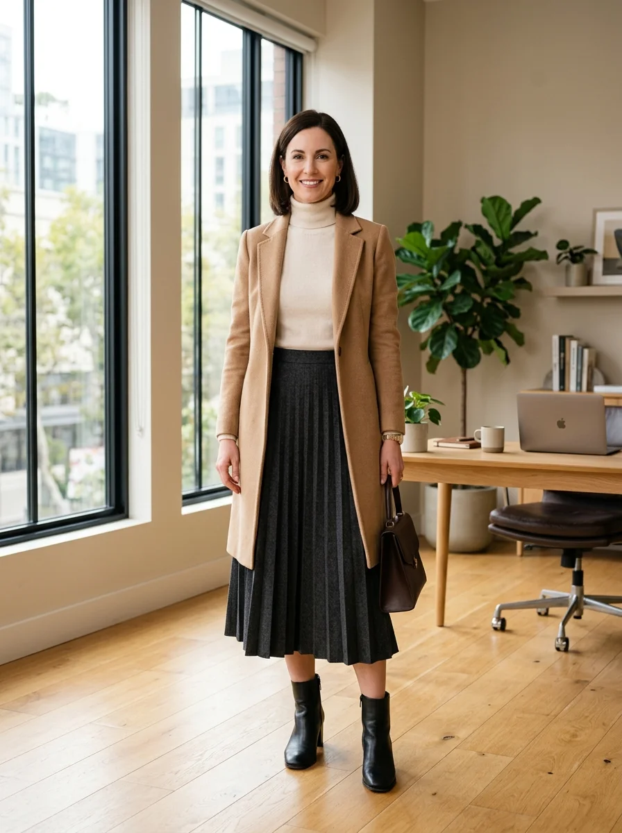 Turtleneck Skirt Pairing